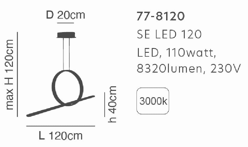 SE LED 120 MILEA PENDANT GOLD MAT Α5