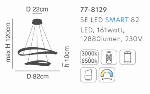SE LED SMART 82 MATEO PENDANT COFFEE BROWN Β5