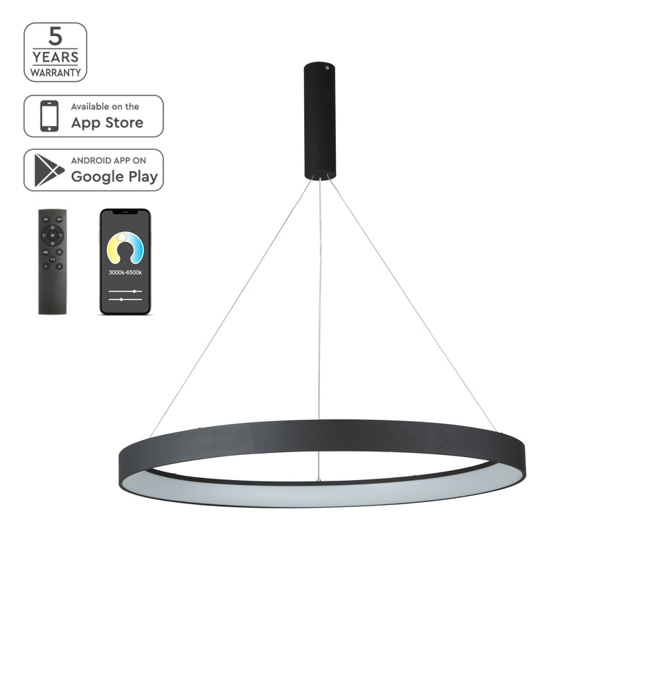 SE LED SMART 80 AMAYA PENDANT BLACK Δ5