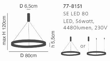 SE LED 80 AMAYA PENDANT COPPER Δ5