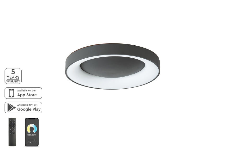 SE LED SMART 60 AMAYA CEILING BLACK Δ3