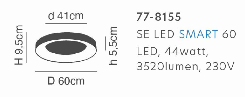 SE LED SMART 60 AMAYA CEILING WHITE Δ3