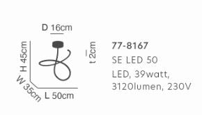 SE LED 50 KRISHNA CEILING BLACK Δ4