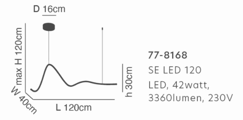 SE LED 120 KRISHNA PENDANT BLACK Γ3