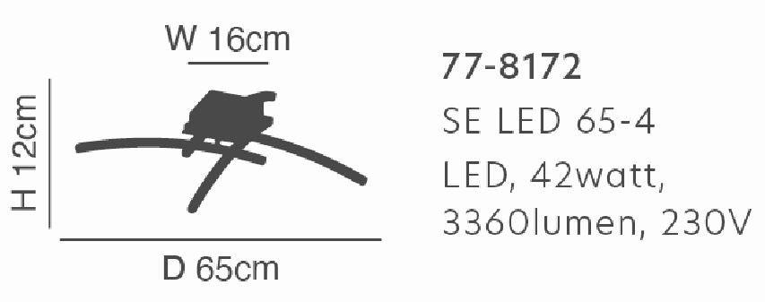 SE LED 65-4 XENA CEILING BRUSHED GOLD Ε3