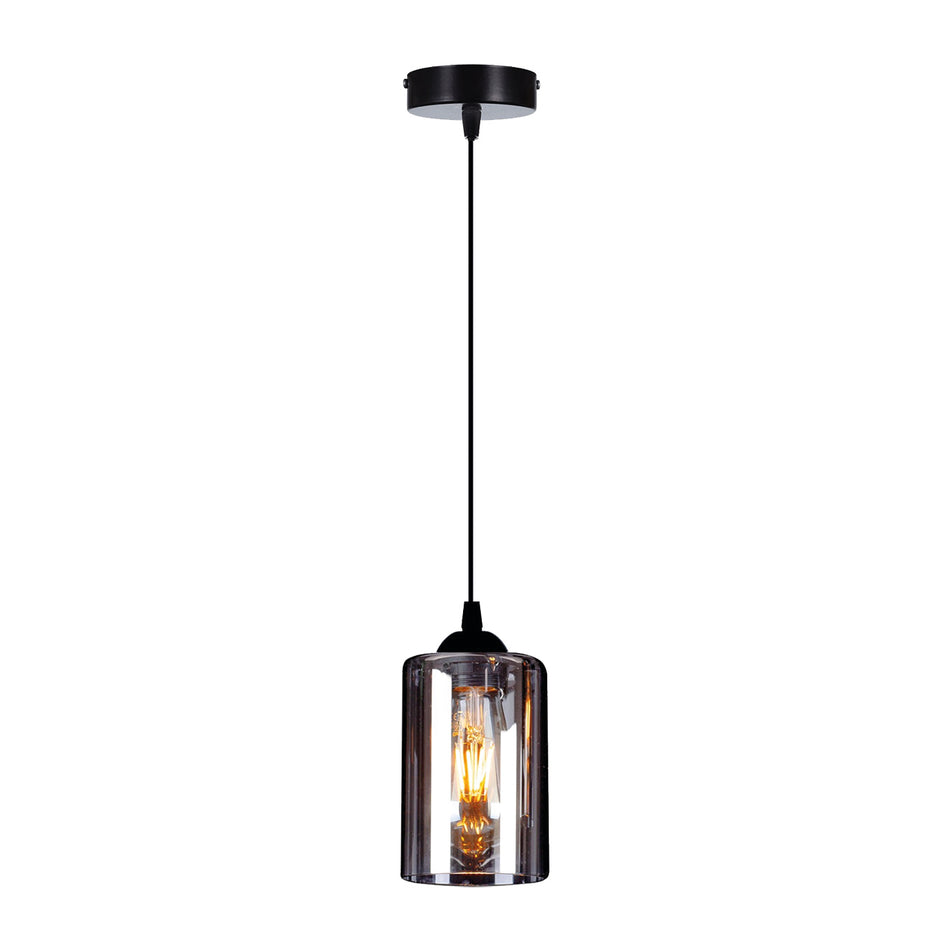 KQ 8877-1 SMOG PENDANT SMOKED GLASS Ζ2