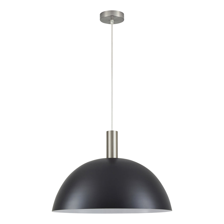 SE21-NM-4-MS50 ADEPT TUBE Nickel Matt Pendant Black Metal Shade+