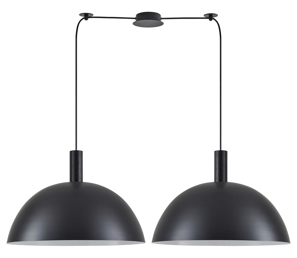SE21-BL-4-BL2-MS50 ADEPT TUBE Black Metal Shade Pendant+