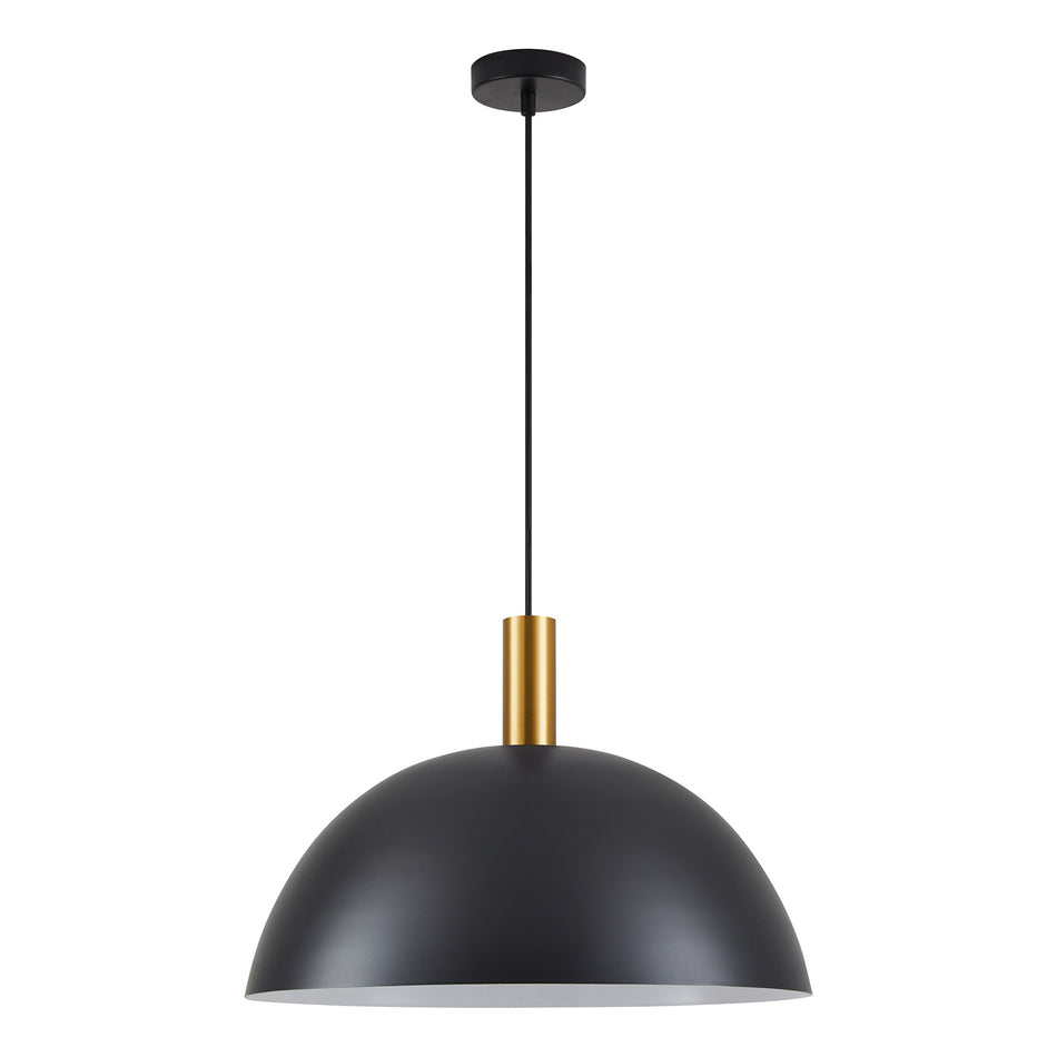 SE21-GM-4-MS50 ADEPT TUBE Gold Matt Pendant Black Metal Shade+