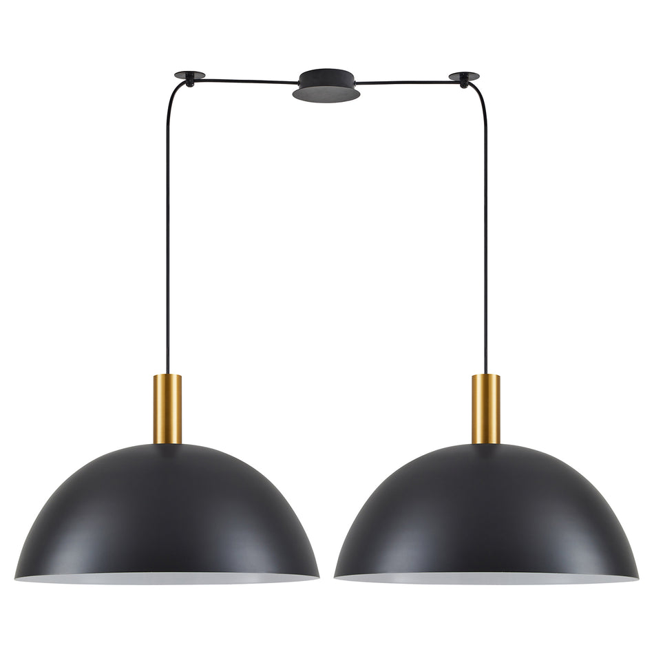 SE21-GM-4-BL2-MS50 ADEPT TUBE Gold Matt Pendant Black Metal Shade+