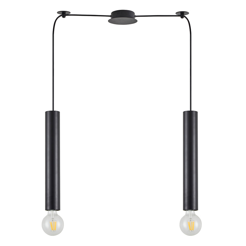 SE21-BL-5-BL2 ADEPT TUBE BLACK Black Pendant+