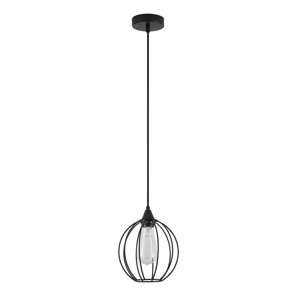 SE21-BL-B10-GR2 ADEPT PENDANT Black Metal Grid Pendant+
