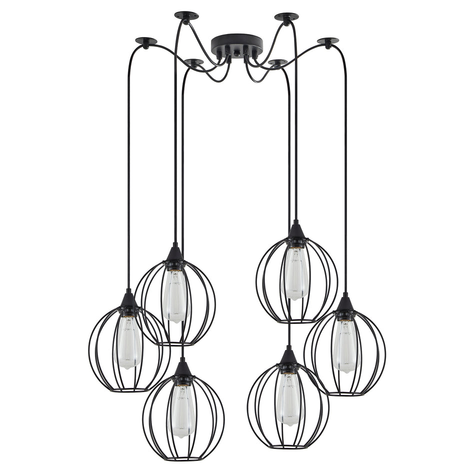 SE21-BL-B10-BL6-GR2 ADEPT PENDANT Black Metal Grid Pendant+