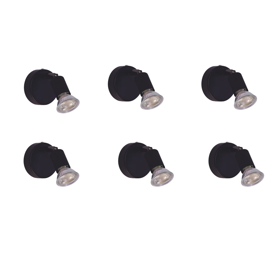 SE 140-B1 (x6) Saba Packet Black adjustable spotlight+