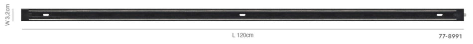 MF30-312 MAGNETIC FLEX 48V Track Surface Mounted Black  L-120cm 1Γ3