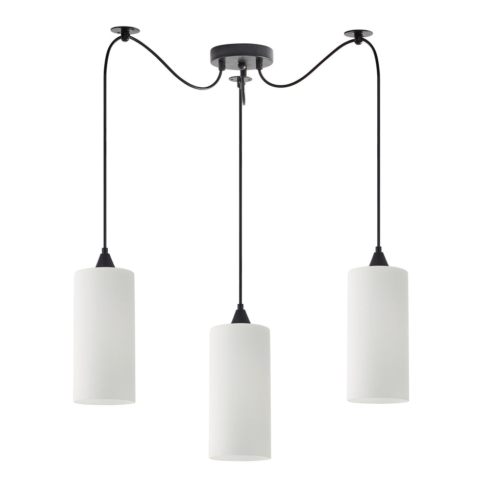 SE21-BL-4-BL3-GL3 ADEPT TUBE  Pendant White Glass+