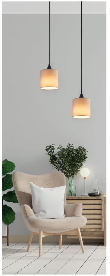 SE21-BL-B10-SH3 ADEPT PENDANT Brown Shade Pendant+