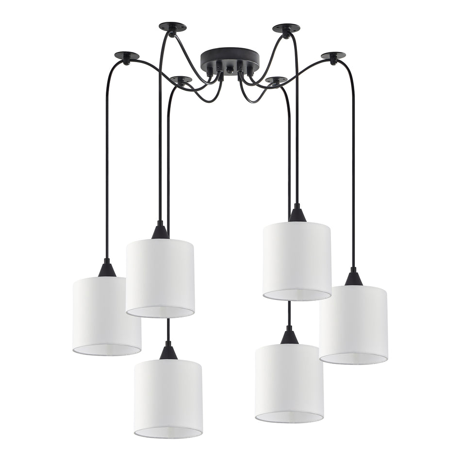 SE21-BL-B10-BL6-SH1 ADEPT PENDANT White Shade Pendant +