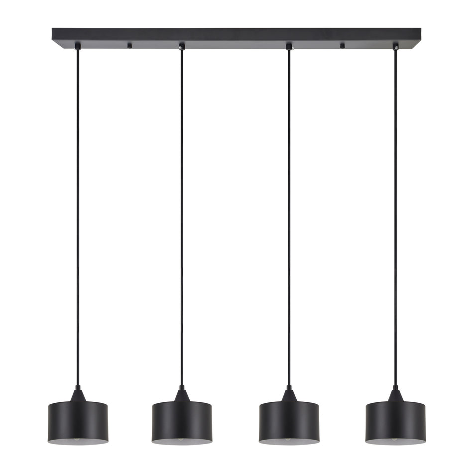 SE21-BL-B10-4BL-MS1 ADEPT PENDANT Black Metal Shade+