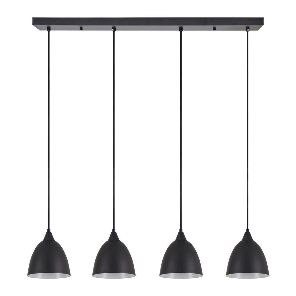 SE21-BL-B10-4BL-MS2 ADEPT PENDANT Black Metal Shade +
