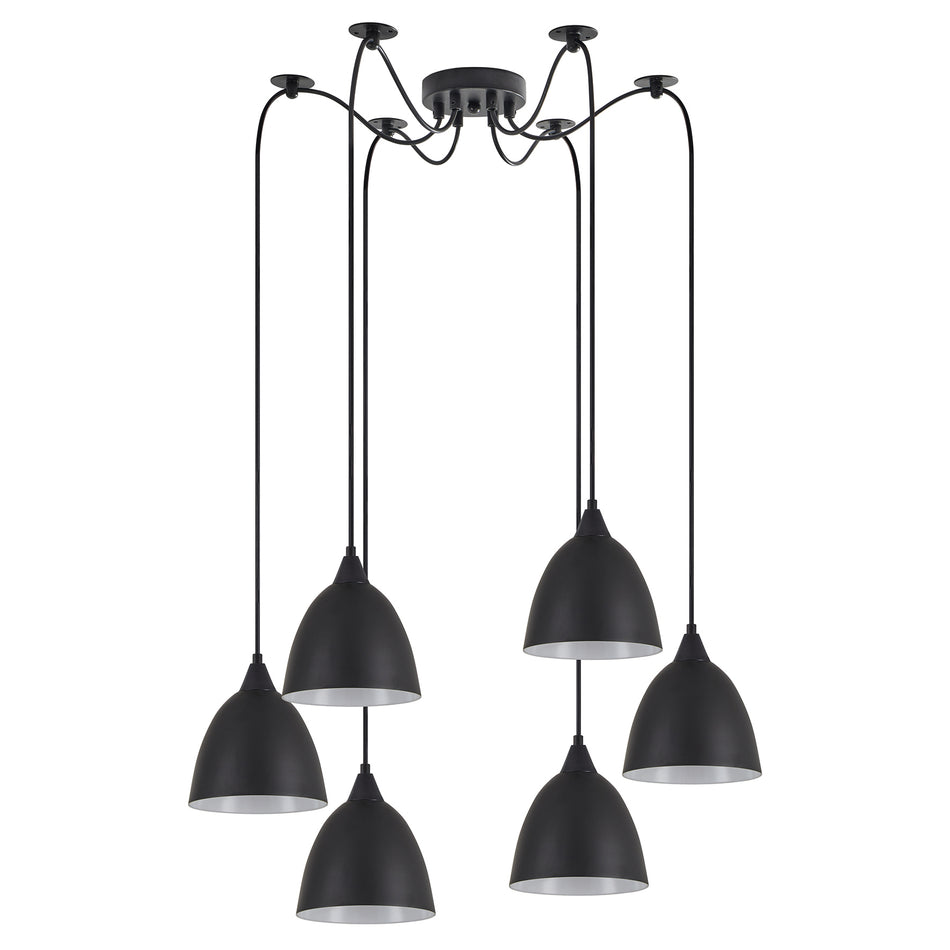 SE21-BL-B10-BL6-MS2 ADEPT PENDANT Black Metal Shade +