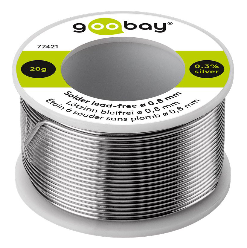 GOOBAY σύρμα συγκόλλησης 77421, Φ0.8mm, lead free, 20g