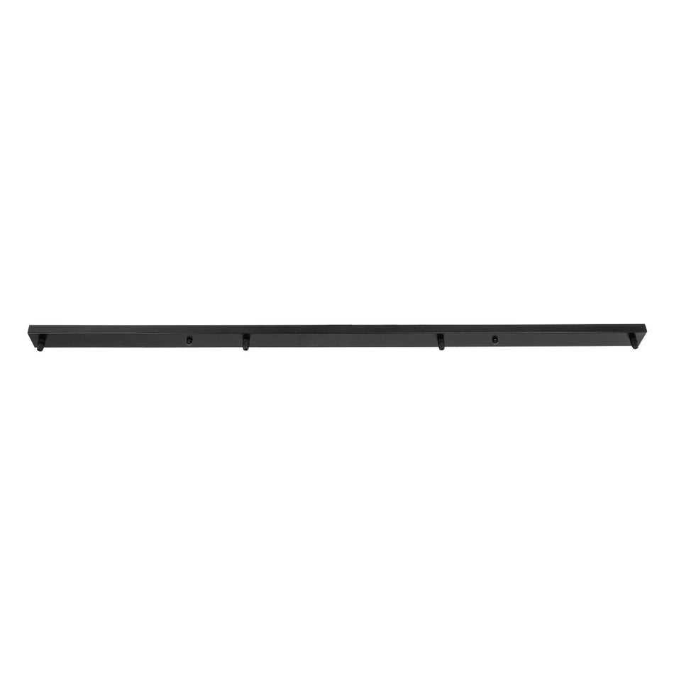 WALLBASE 77525 Γραμμική Μεταλλική Ροζέτα για Κρέμαση 4 Φωτιστικών - Μαύρο - Μ120 x Π5 x Υ2cm
