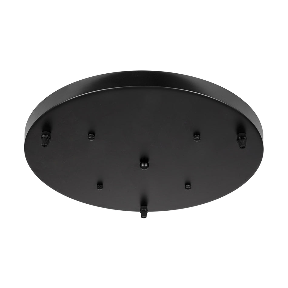 WALLBASE 77541 Μεταλλική Ροζέτα για Κρέμαση 3 Φωτιστικών - Μαύρο - Μ40 x Π40 x Υ3cm