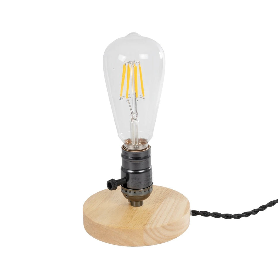 NOX 77700 Μοντέρνο Επιτραπέζιο Φωτιστικό Πορτατίφ με Ντουί 1 x E27 AC 220-240V IP20 - Μπεζ & Μαύρο - Μ12 x Π12 x Υ9cm