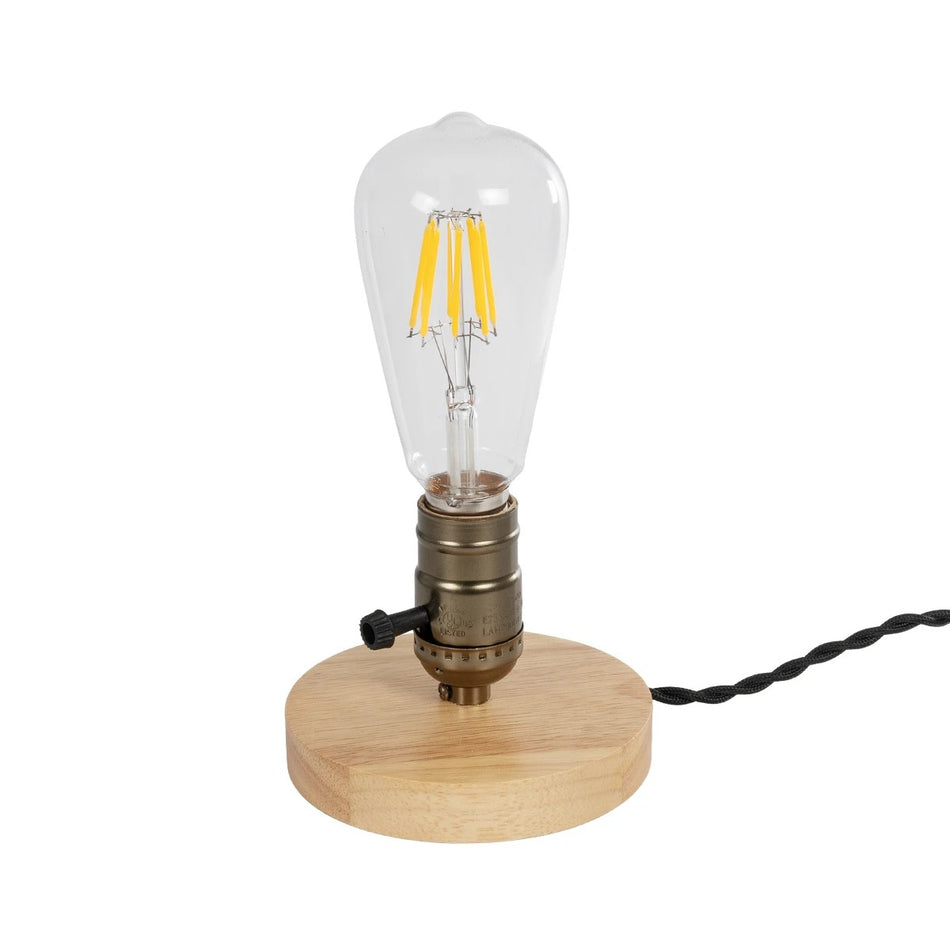 NOX 77701 Μοντέρνο Επιτραπέζιο Φωτιστικό Πορτατίφ με Ντουί 1 x E27 AC 220-240V IP20 - Μπεζ & Μπρούτζινο - Μ12 x Π12 x Υ9cm