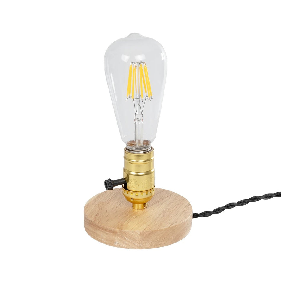 NOX 77702 Μοντέρνο Επιτραπέζιο Φωτιστικό Πορτατίφ με Ντουί 1 x E27 AC 220-240V IP20 - Μπεζ & Χρυσό - Μ12 x Π12 x Υ9cm