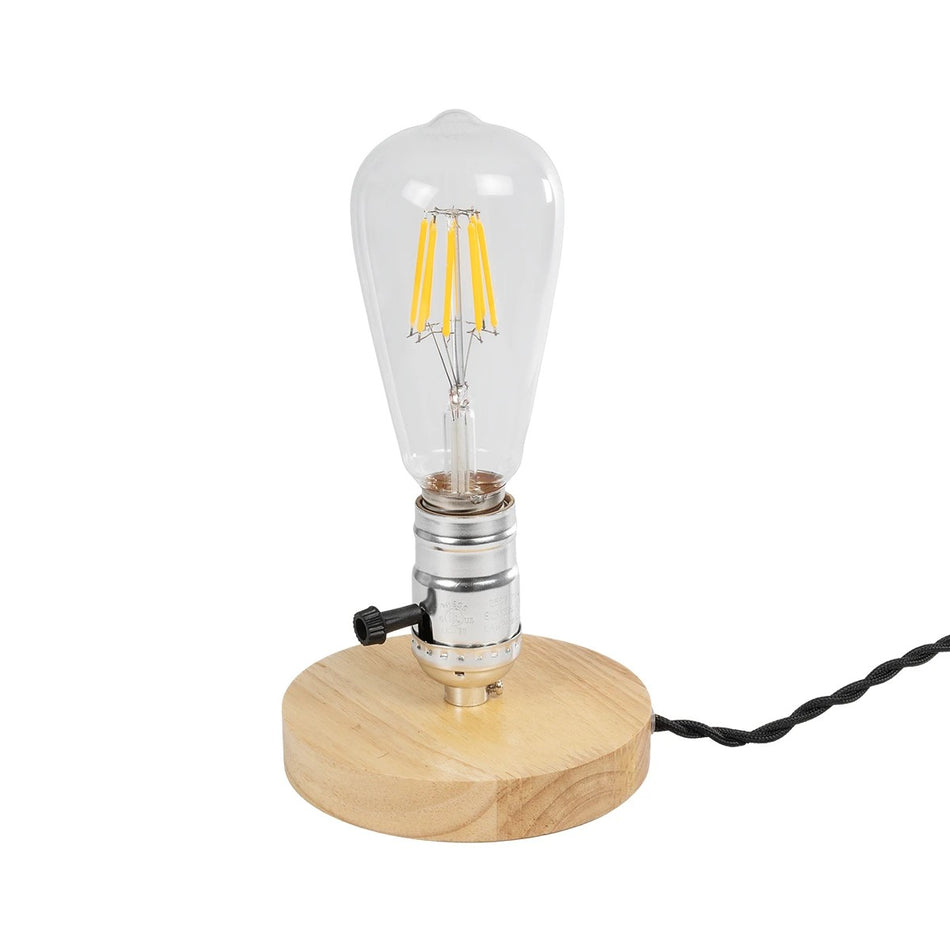 NOX 77703 Μοντέρνο Επιτραπέζιο Φωτιστικό Πορτατίφ με Ντουί 1 x E27 AC 220-240V IP20 - Μπεζ & Ασημί - Μ12 x Π12 x Υ9cm