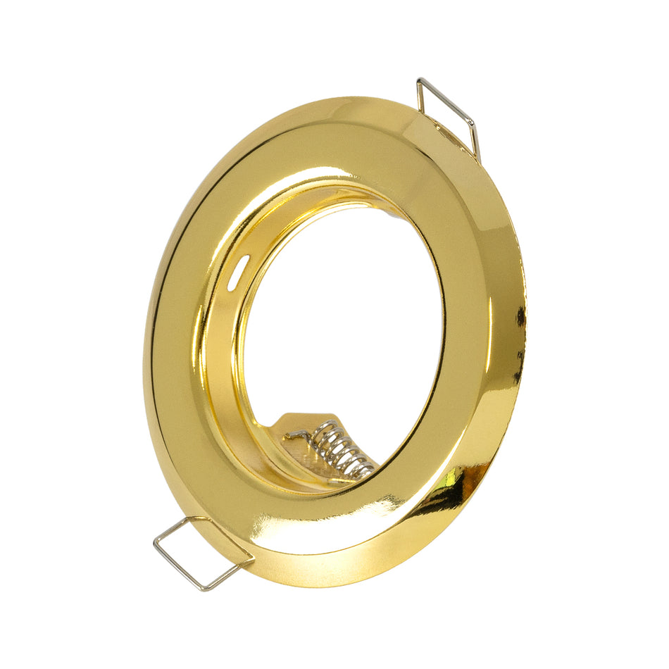 ORO 77811 Χωνευτή Βάση για Σποτ MR16 με Ντουί GU10/GU5.3 IP20 - Χρυσό Πλατίνα - Μ8.3 x Π8.3 x Υ3.1cm / Q6cm
