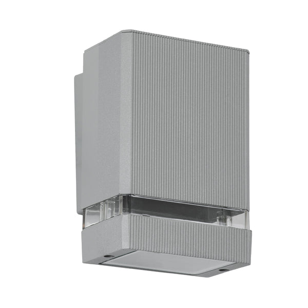 QUATRO Innen-/Außenwandleuchte nach oben oder unten, einzelnes Licht, 1 x GU10, AC220–240 V, wasserdicht IP65 – Aluminiumgehäuse und gehärtetes Glas – 5 Jahre Garantie