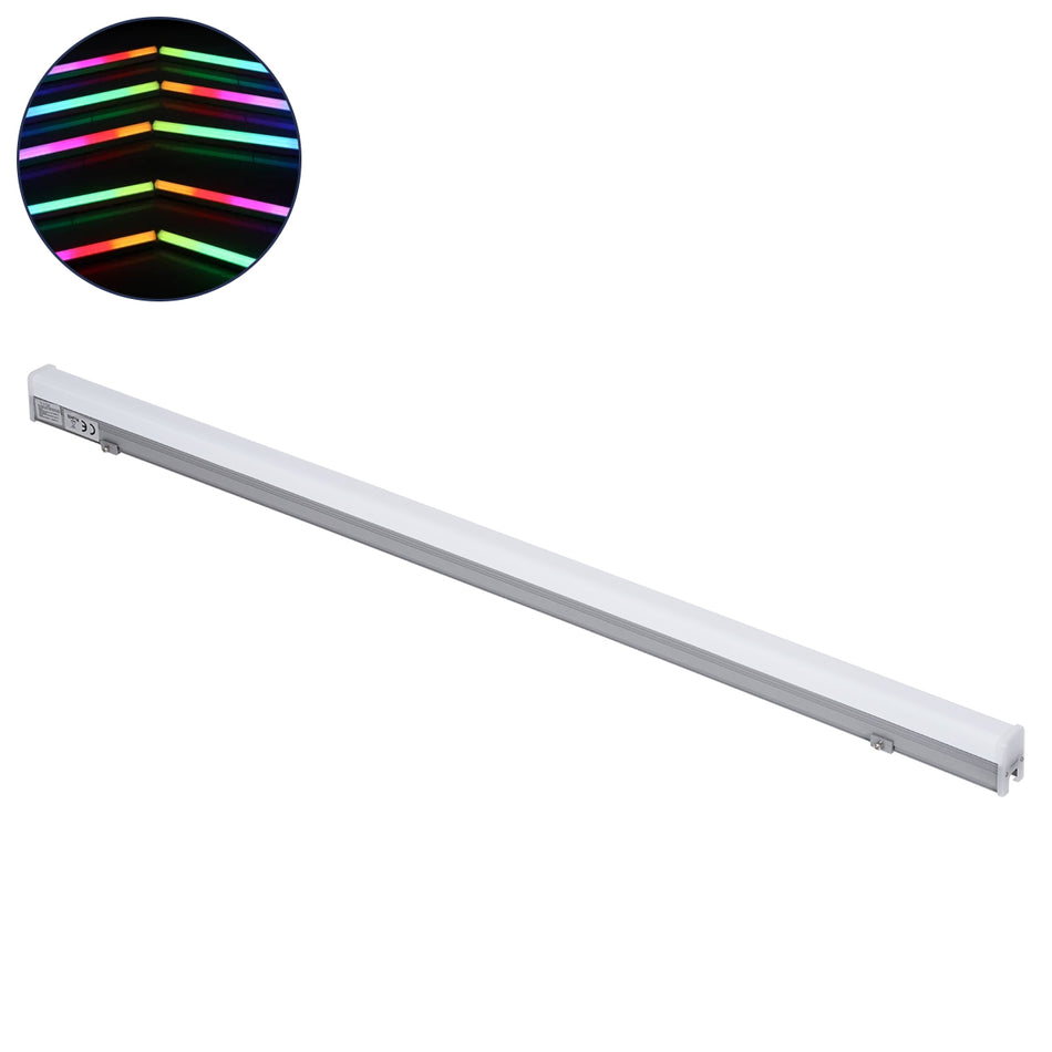 DIGIBAR 90214 Ψηφιακή Pixel Addressable Facade Μπάρα LED 12W 600lm 180° DC 24V Αδιάβροχο IP65 8 x Pixel Πολύχρωμο RGB Dimmable DMX512 SPI/TTL Protocol IC UCS512C0 - Bridgelux SMD Chip - Ασημί με Λευκό Γαλακτερό Κάλυμμα - Μ100 x Π3 x Υ4.5cm - 3 Χρόνια Ε...