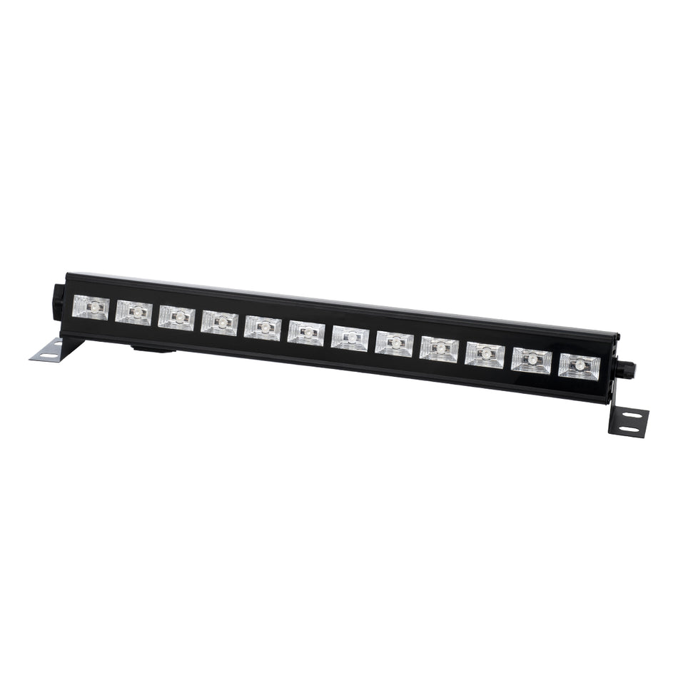 GLOBOSTAR® UVBAR 79660 Μπάρα Φωτισμού LED 36W 120° AC 220-240V IP20 Μαύρο Αλουμίνιο - Ultraviolet UV Black Light - DMX512 & Ασύρματο Χειριστήριο IR - Μ50 x Π6 x Υ6cm - 2 Χρόνια Εγγύηση
