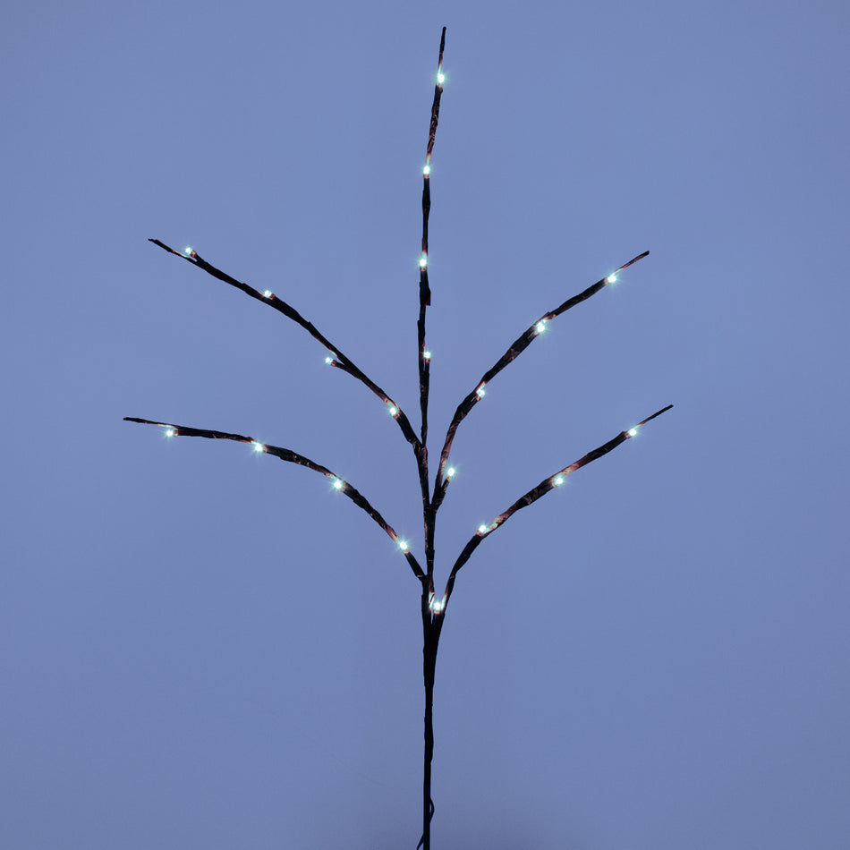 GLOBOSTAR® BRANCH 79800 Μοντέρνο Επιτραπέζιο Φωτιστικό LED 3W 300lm 360° με 2 x ΑΑ Μπαταρίες DC 3V IP20 Ψυχρό Λευκό 6000K - DIODE - Καφέ & Μπεζ - Μ62.5 x Π62.5 x Υ70cm - 2 Χρόνια Εγγύηση