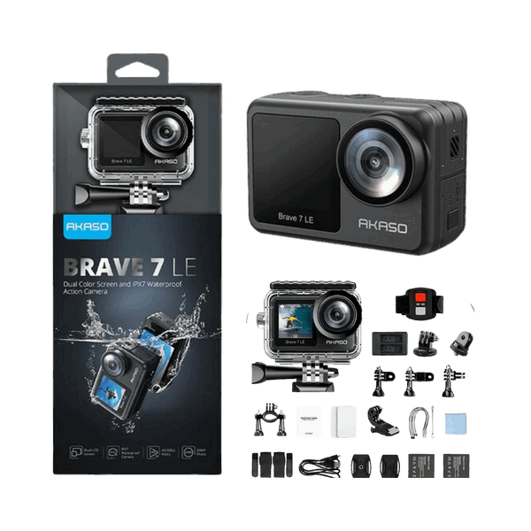 Akaso Brave 7 LE Action Camera 4K Ultra HD, Υποβρύχια Action Camera, WiFi & Σταθεροποίηση 6 Αξόνων