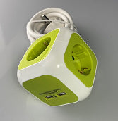 ΠΟΛΥΠΡΙΖΟ 3 ΘΕΣΕΩΝ & 2USB(2.1A) ΚΥΒΟΣ ΚΙΤΡΙΝΟ 3Χ1.5mm 1.5Μ ΑΣΦΑΛΕΙΑΣ