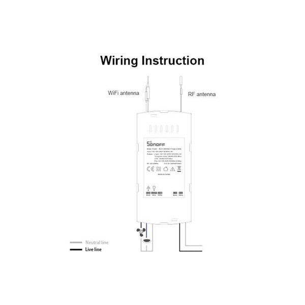 80012 SONOFF iFan03-R2 - Wi-Fi Smart Switch Ceiling Fan & Light Controller