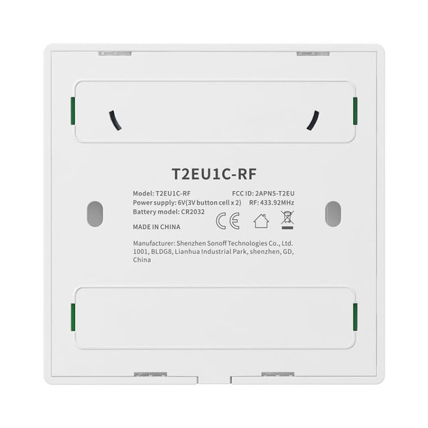 80067 SONOFF T2EU3C-RF - 433MHz Wireless Smart Wall Touch Button Switch 3 Way - RF Series