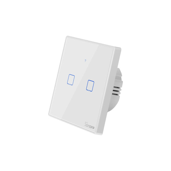 80131  SONOFF T2EU2C-RF - 433MHz Wireless Smart Wall Touch Button Switch AC 100-240V Max 4A (2A/Way) 2 Way - RF Series