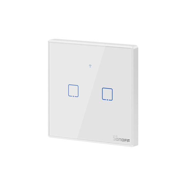 80131  SONOFF T2EU2C-RF - 433MHz Wireless Smart Wall Touch Button Switch AC 100-240V Max 4A (2A/Way) 2 Way - RF Series