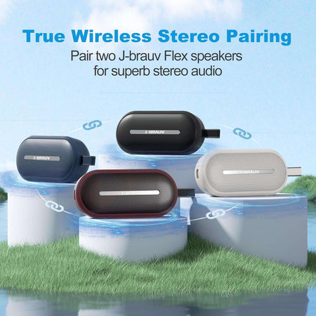 J-BRAUV Flex Portable Speakers Wireless Bluetooth, Enhanced Immersive Bass, 40W Loud Stereo Sound, BT5.3, Built in Mic, 15H Playtime, IP67