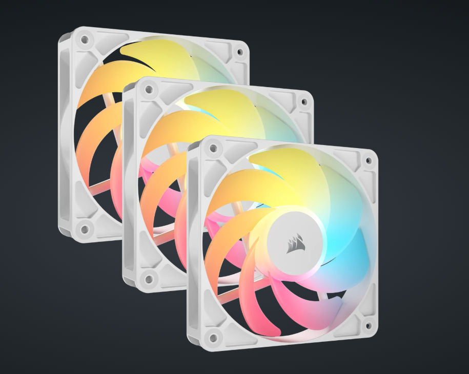 CORSAIR RS120-R ARGB 120mm PWM Reverse Fans Triple Pack - White