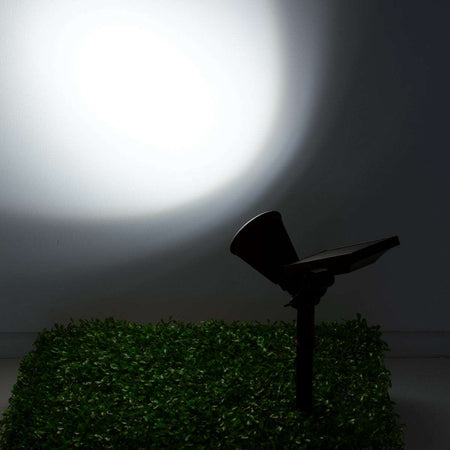 85710 Μαύρο Προβολάκι Σποτ Κήπου Πλαστικό Καρφωτό LED HIGH POWER 8W 800lm με Ενσωματωμένη Μπαταρία 2200mAh - Φωτοβολταϊκό Πάνελ με Αισθητήρα Ημέρας-Νύχτας Αδιάβροχo IP67 Ψυχρό Λευκό 6000K