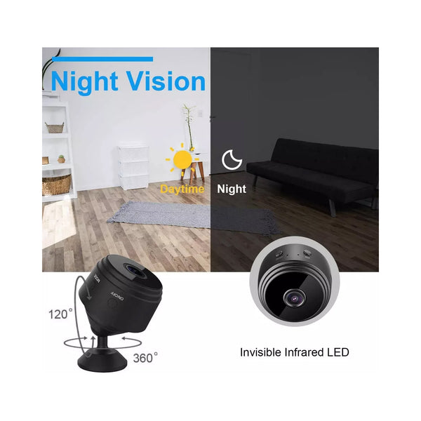 86004 WIFI 2.4G IP CAMERA 1.0MP 1080P - Έξυπνη Κρυφή IP Κάμερα WiFi 1080P 150° Παρακολούθησης με Νυχτερινή Λήψη & Αισθητήρα Κίνησης - Μαύρο