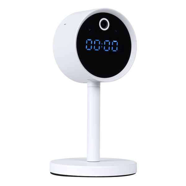 86006 Rechargeable Table Camera WiFi HD 1080P 160° 1500mAh Two Way Audio Motion Detection & Digital Clock - Επαναφορτιζόμενη Επιτραπέζια Κάμερα WiFi HD 1080P 160° 1500mAh Διπλή Κατέυθυνση Ομιλίας Ανιχνευτή Κίνησης & Ψηφιακό Ρολόι - Λευκό