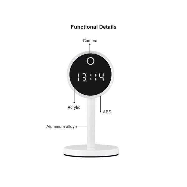 86006 Rechargeable Table Camera WiFi HD 1080P 160° 1500mAh Two Way Audio Motion Detection & Digital Clock - Επαναφορτιζόμενη Επιτραπέζια Κάμερα WiFi HD 1080P 160° 1500mAh Διπλή Κατέυθυνση Ομιλίας Ανιχνευτή Κίνησης & Ψηφιακό Ρολόι - Λευκό