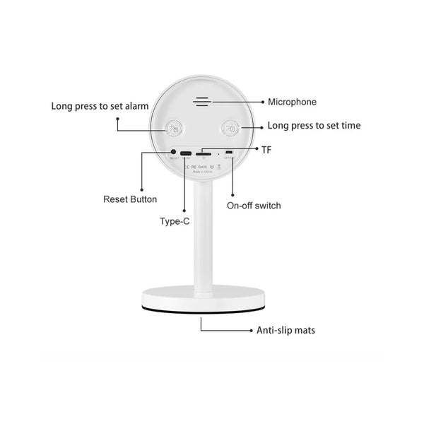 Wiederaufladbare WiFi HD 1080P 160° Desktop-Kamera 1500 mAh | Dual-Direction-Sprache | Bewegungsmelder und Digitaluhr